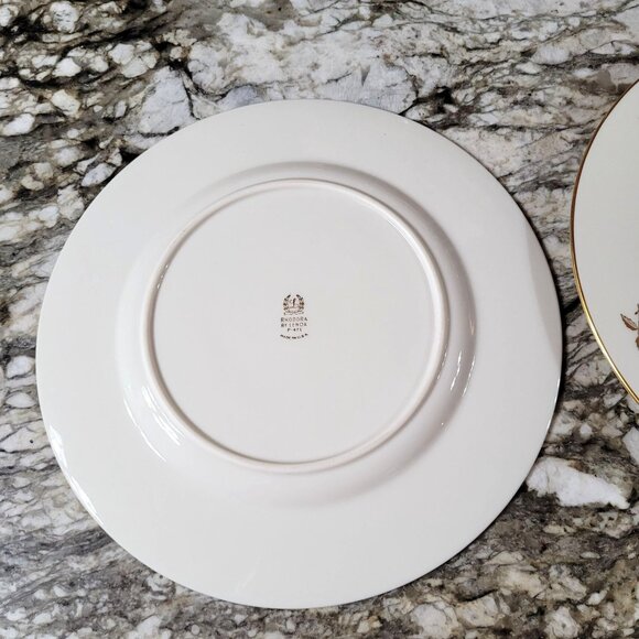 Lenox Rhodora Fine China Set 7 Bread Plates P471 Pink Rose Gold Leaf 6.5 in - Picture 4 of 8